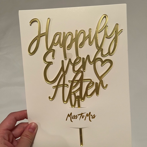 Miss to Mrs | “Happily Ever After” Cake Topper - Picture 1 of 1